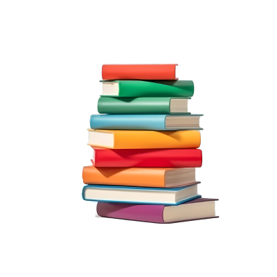 堆叠在一起的彩色书籍商用元素