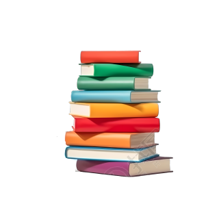 堆叠在一起的彩色书籍商用元素