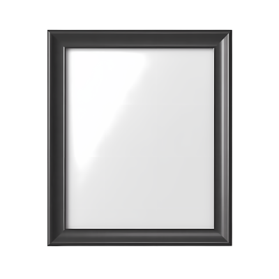 灰色数码油画黑白相框PNG设计元素