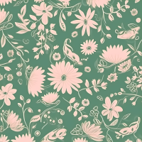 绿色小花背景素材图