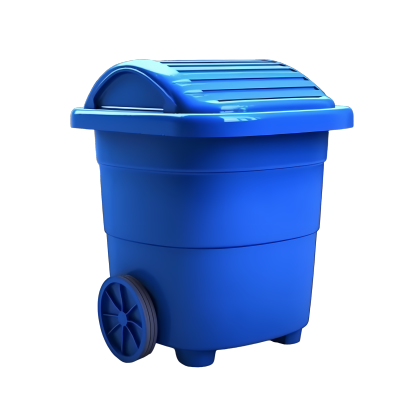 可商用大型蓝色垃圾桶PNG元素