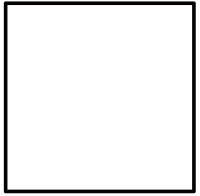 正方形实线边框透明背景插画