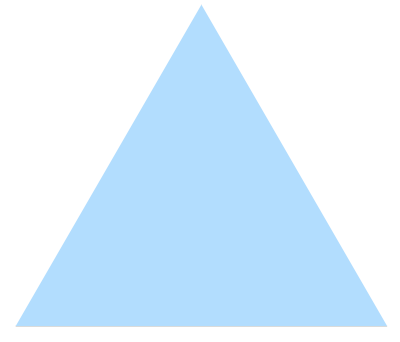 手绘蓝色三角形PNG图形素材