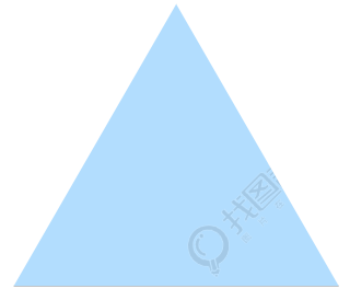 手绘蓝色三角形PNG图形素材