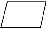 实线平行四边形边框商用插画