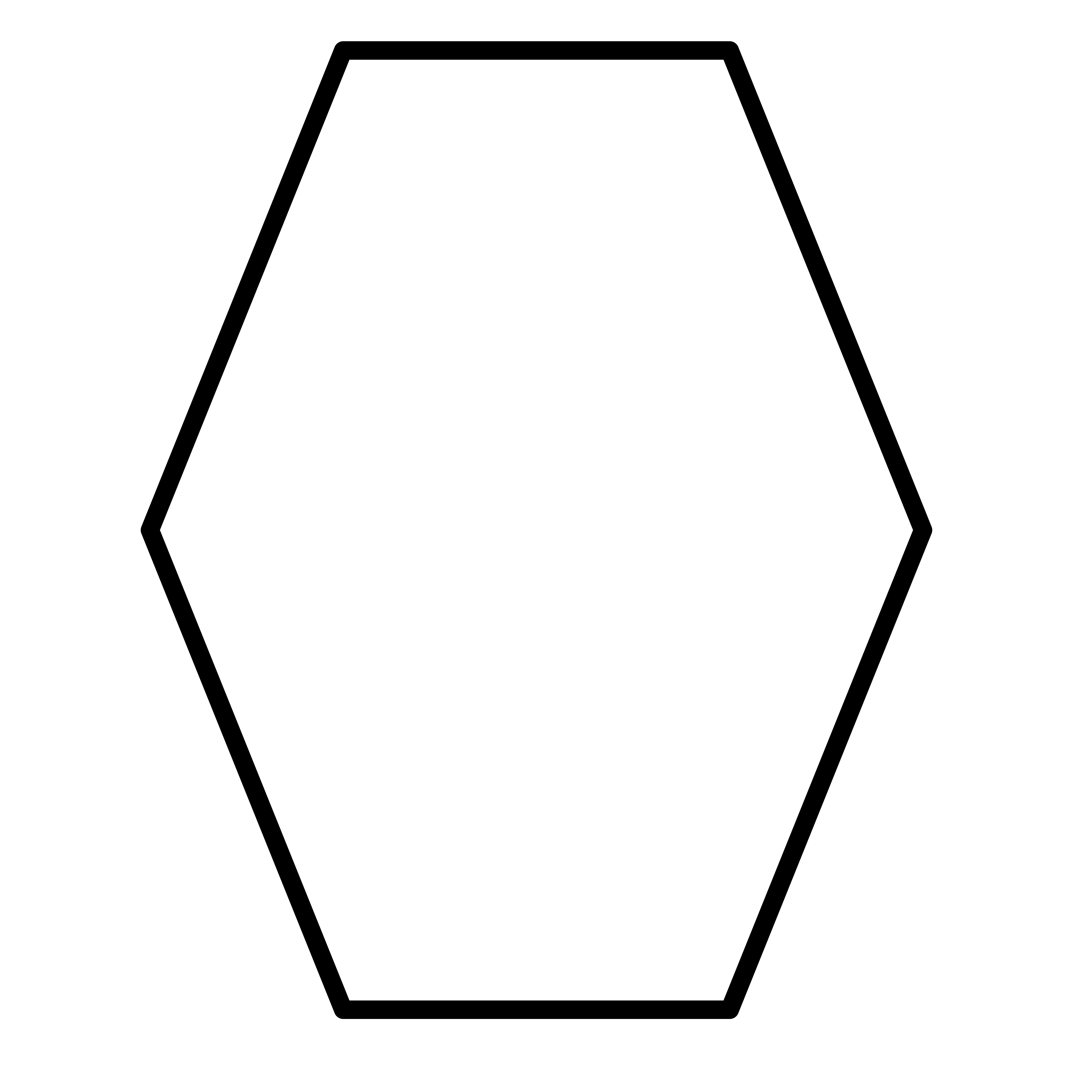 手绘平行六边形边框png元素