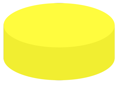 黄色矮圆柱PNG图形素材