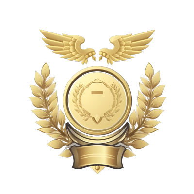 金色奖牌图形素材Emblem矢量白底设计元素