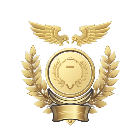 金色奖牌图形素材Emblem矢量白底设计元素
