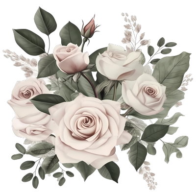 手工花朵素材-玫瑰花PNG图形设计