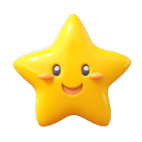 流体金色星花图标素材