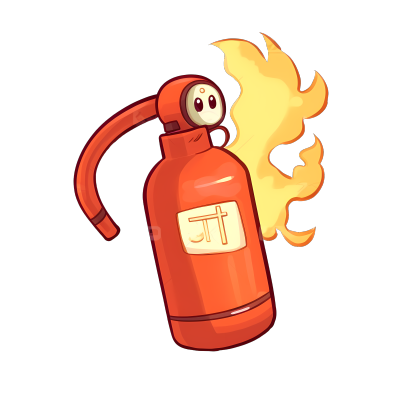 可爱卡通消防器材PNG图形素材
