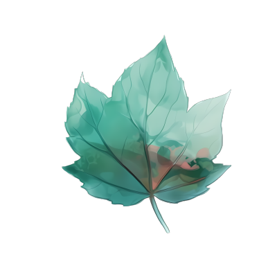 水彩画树叶透明PNG图形素材