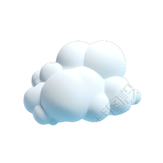 蓝色背景上的白色云朵PNG图形素材