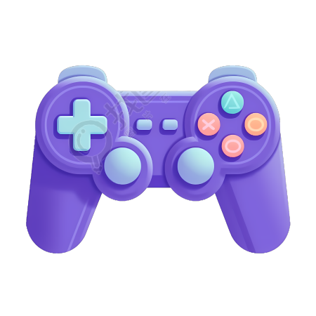 紫色游戏手柄PNG图形素材