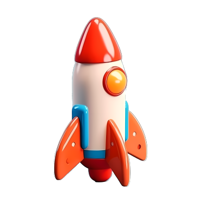 可爱卡通玩具火箭导弹PNG图形素材