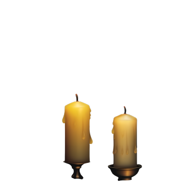 融化的两根蜡烛高清图形素材