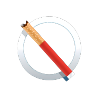 白色禁止吸烟标识PNG素材