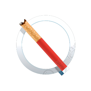 白色禁止吸烟标识PNG素材