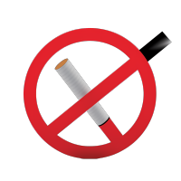 禁止吸烟红色标识白底图