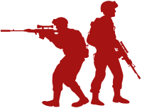 红色卡通士兵军服剪影建党元素
