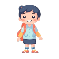 亚洲风格幼儿园插画素材