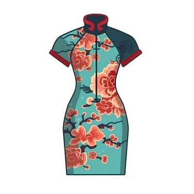 传统中国旗袍PNG高清图形商业设计素材
