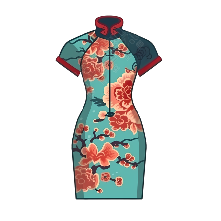 传统中国旗袍PNG高清图形商业设计素材