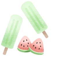 夏日冰棍西瓜透明背景素材
