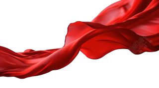 红色流动布料高清PNG图形素材