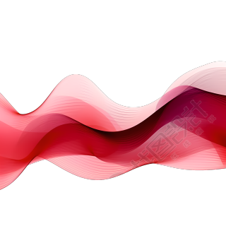 红色波浪抽象图案PNG素材