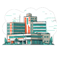 透明背景高清素材医院插画