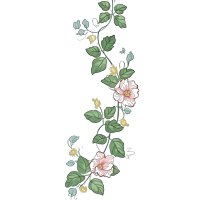 彩色浪漫手绘花藤PNG图形素材