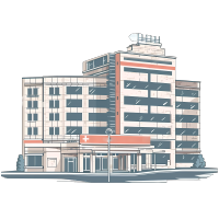 手绘插画医院PNG素材