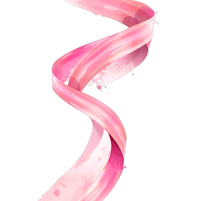 粉色丝带透明PNG高清插画设计素材