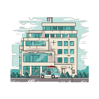 手绘插画医院高清PNG创意设计素材