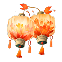 精美中式灯笼PNG矢量插画设计