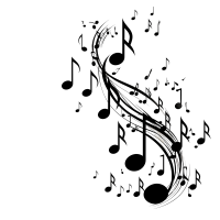 白色透明背景音乐音符PNG素材