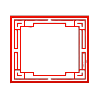 极简边框中式插画设计素材