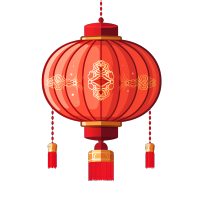 手绘传统红灯笼图案PNG素材