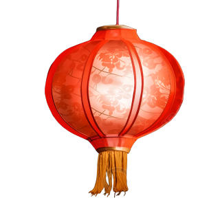 红银风格中国风灯笼UI PNG免费下载
