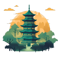 宝塔图形素材透明背景高清商业创意可商用