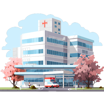 医院插画素材-透明背景
