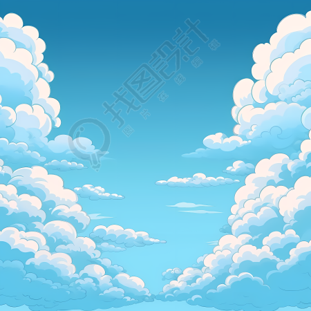 云朵背景矢量插画