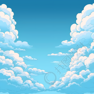 云朵背景矢量插画