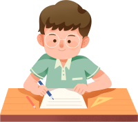 学生学习卡通元素