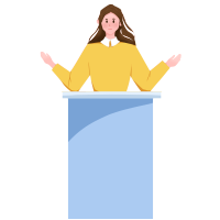 演讲的女老师素材插画