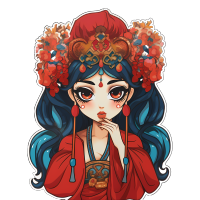 古风中国文化贴纸