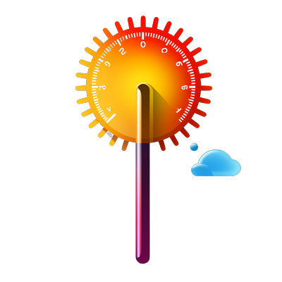 高清PNG图形素材——温度计和太阳