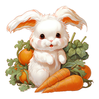 动画插画小兔子设计素材